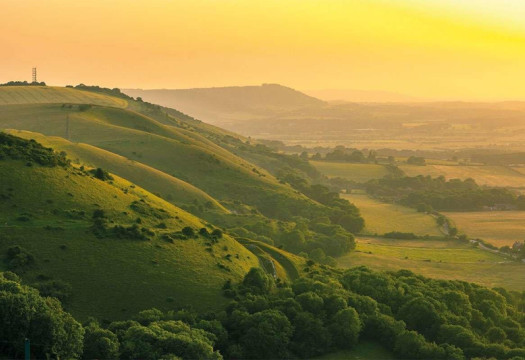 View across the scarp at Devil's Dyke, West Sussex