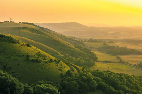 View across the scarp at Devil's Dyke, West Sussex