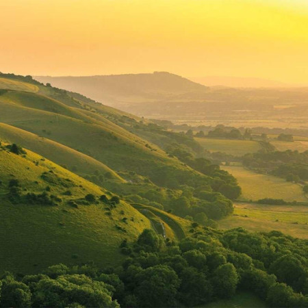 View across the scarp at Devil's Dyke, West Sussex